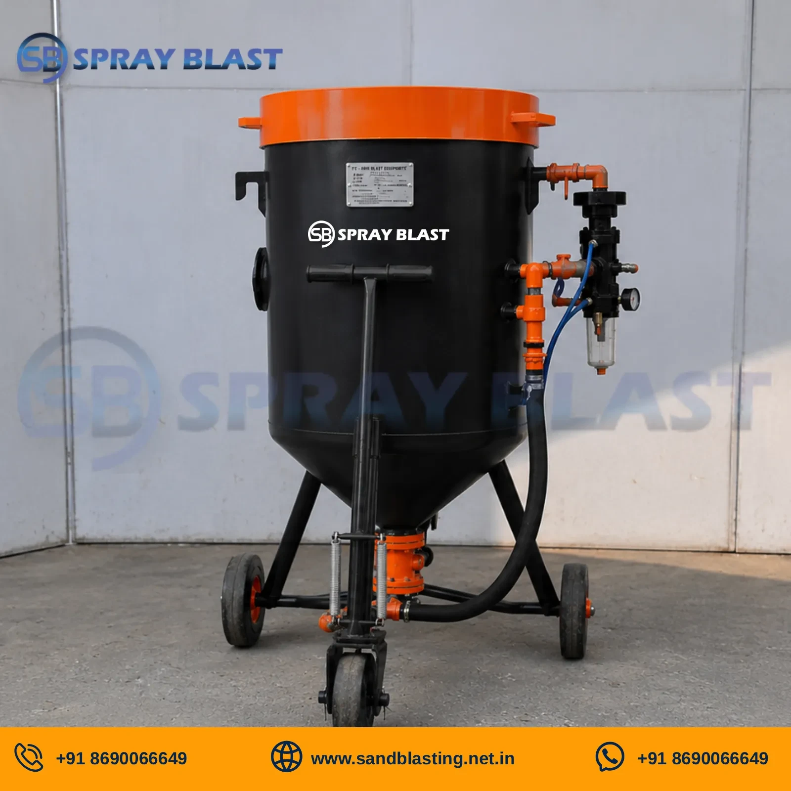 1000kg portable sand blasting machine machine full image