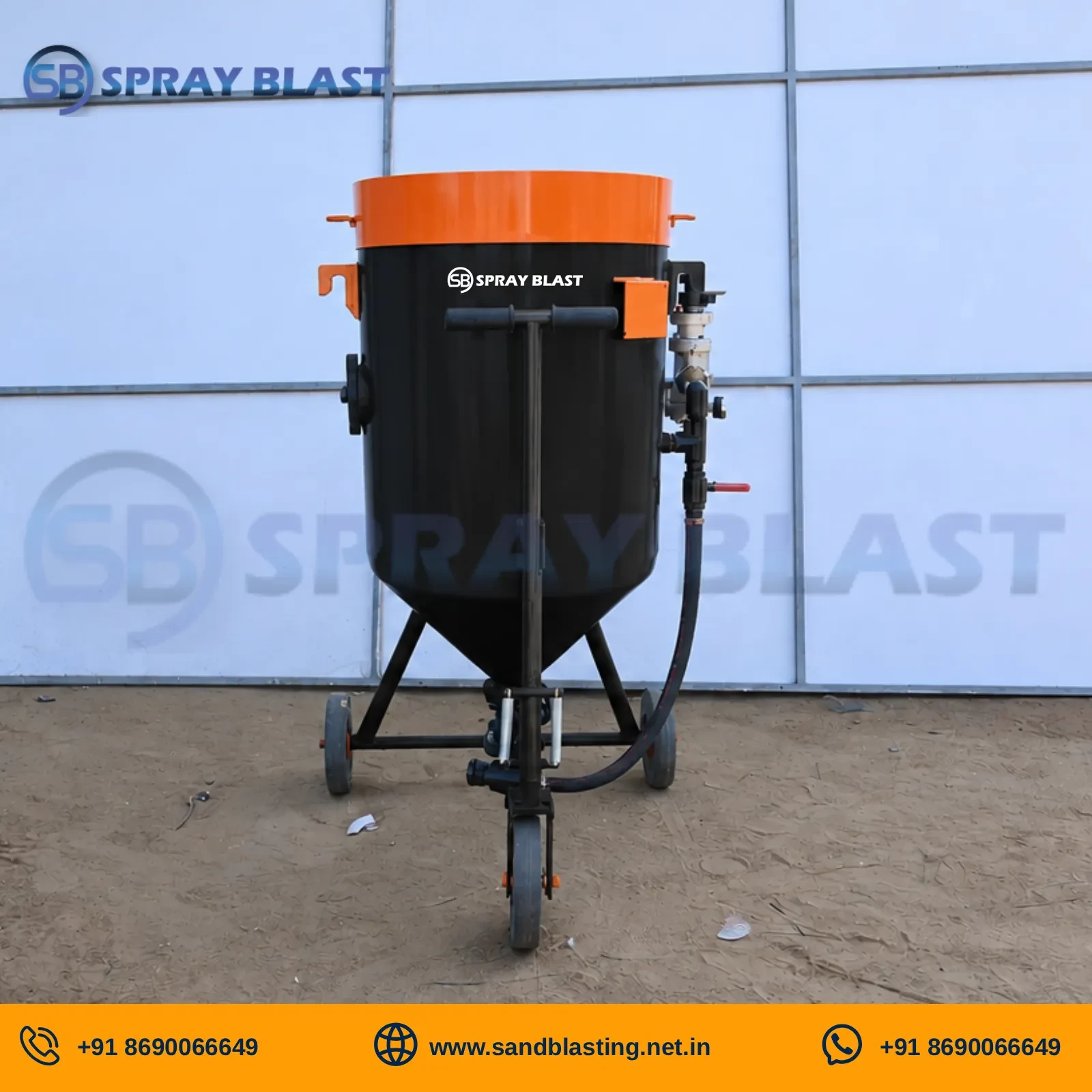 500 kg portable sand blasting machine machine full image