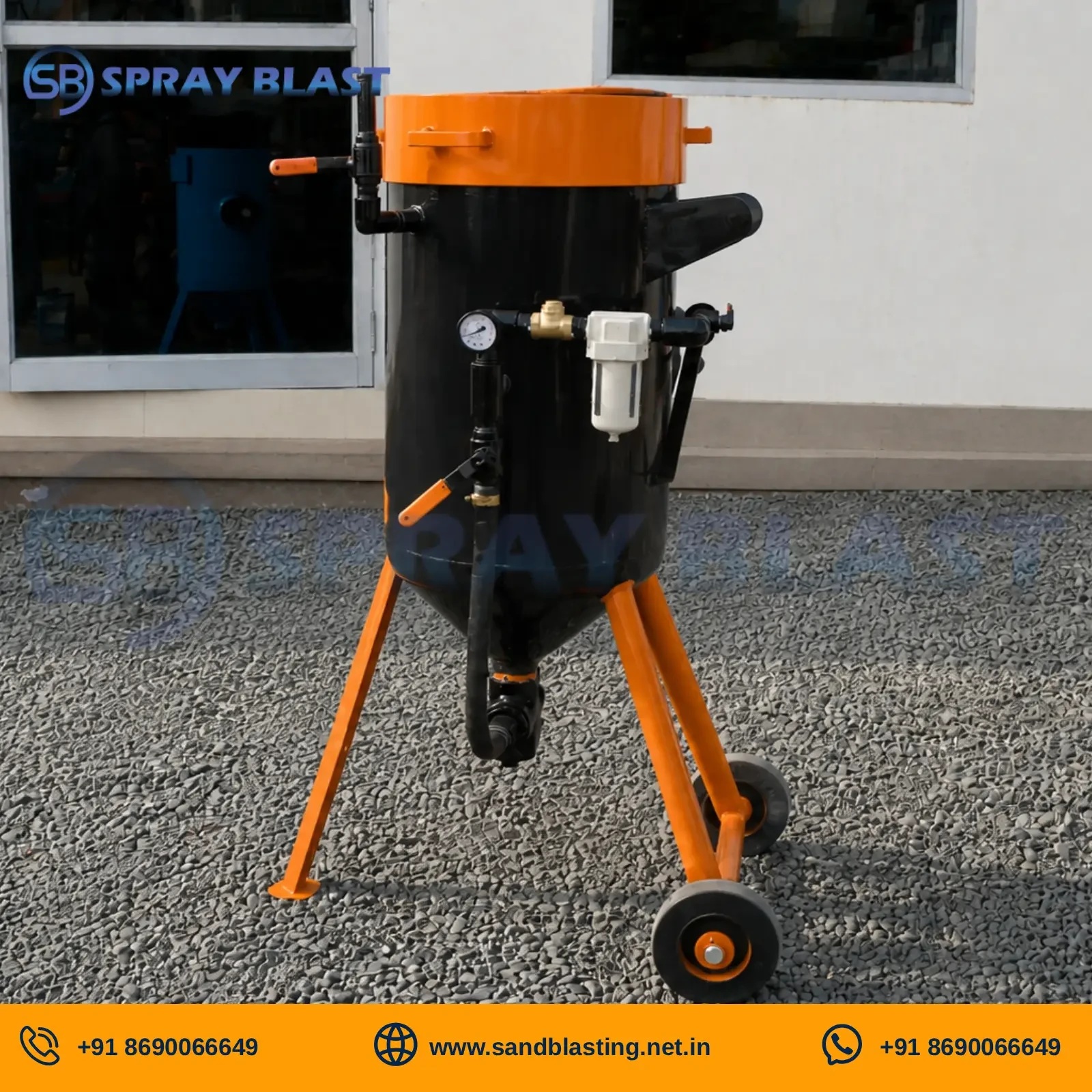 portable sand blasting machine p7 150 kg machine full image