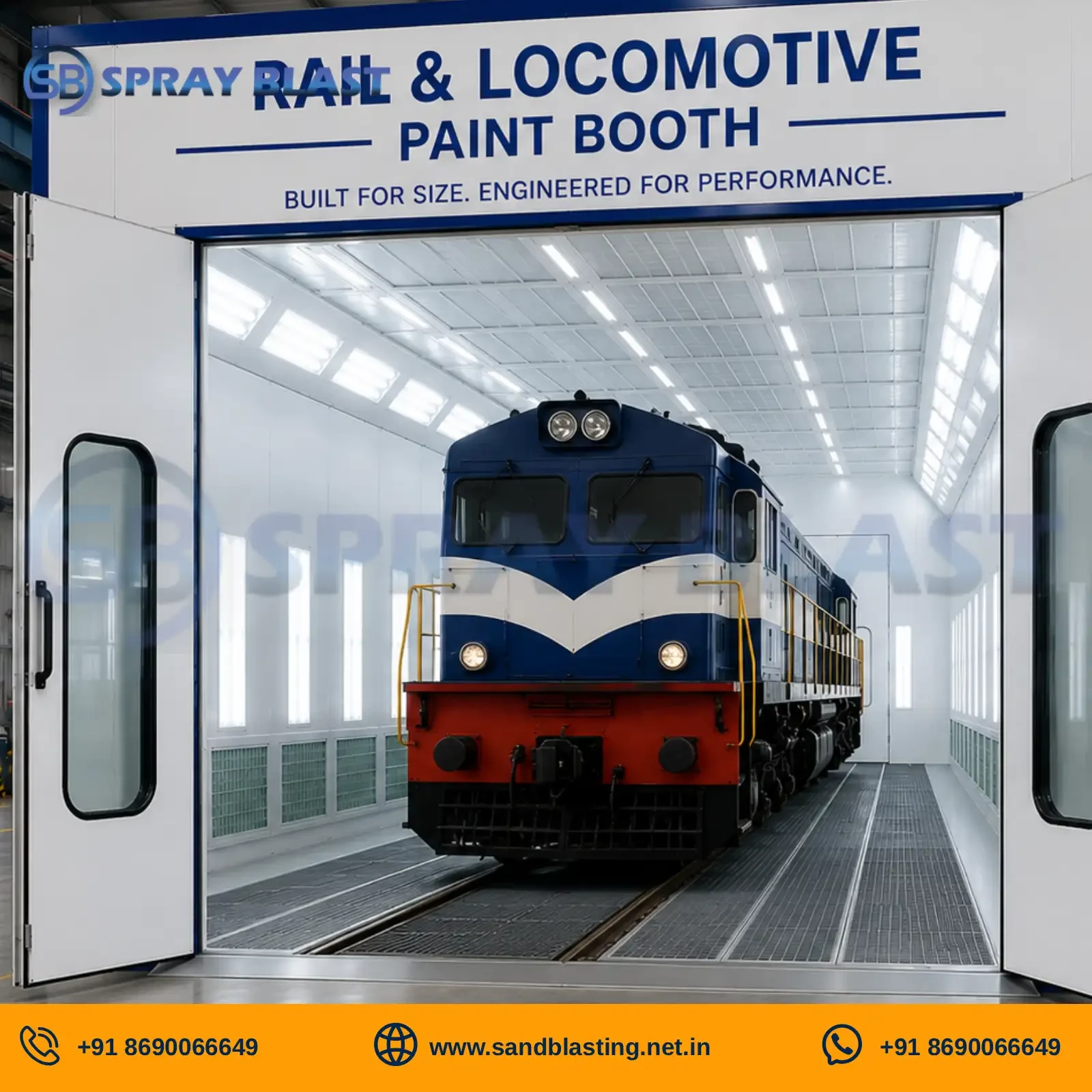 rail and locomotive paint booth